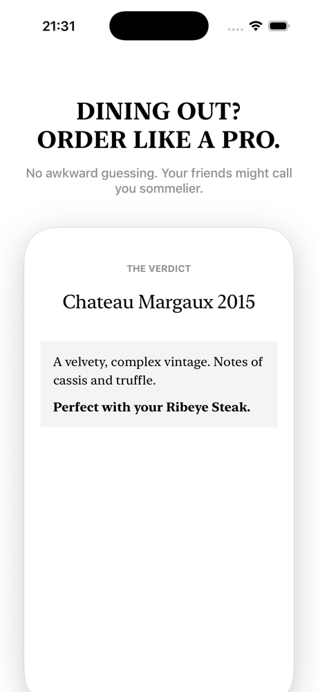 SommSomm app screen