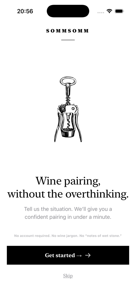 SommSomm app screen